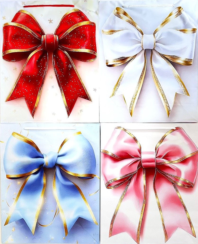 Пакет подарунковий 32*40*10 см вертикальний Бант (12 шт/уп) HDJ35 (RS-0422) Імпорт