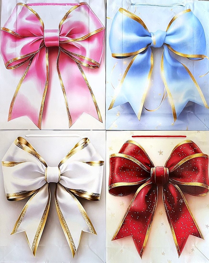 Пакет подарунковий 26*32**9 см вертикальний Бант (12 шт/уп) HDJ35 (RS-0421) Імпорт