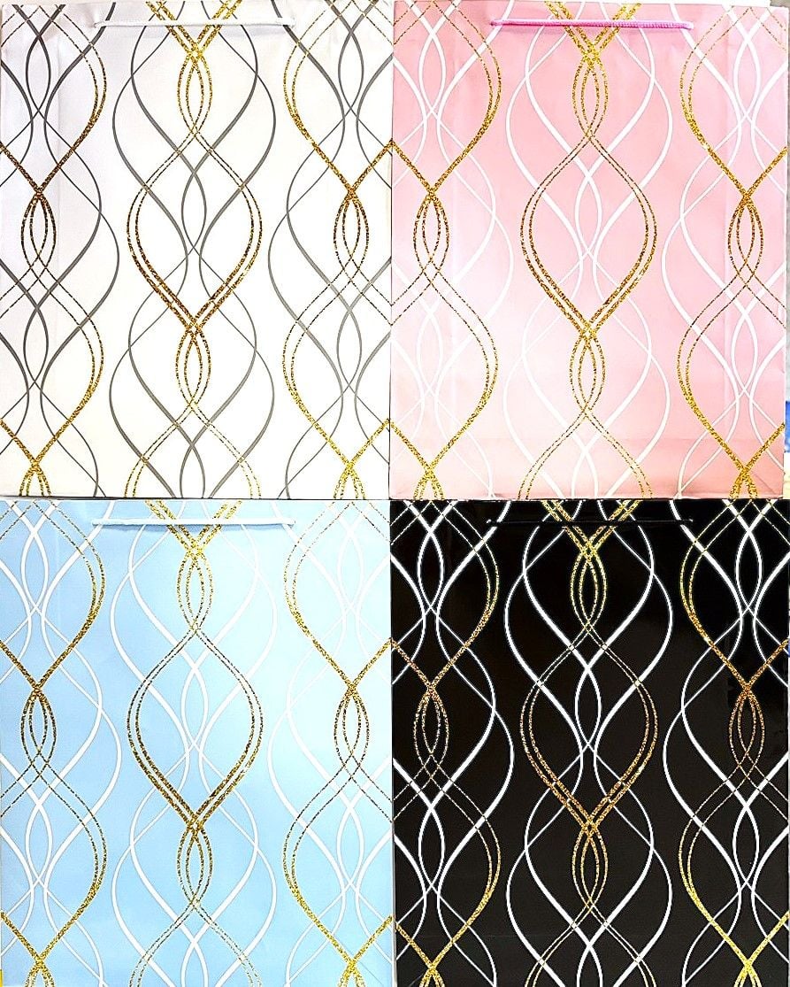 Пакет подарунковий 32*40*10 см вертикальний Орнамент (12 шт/уп) S-51 (RS-0425) Імпорт