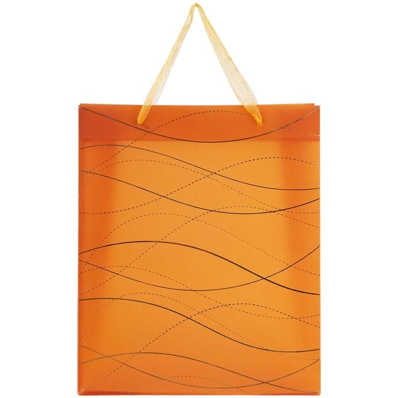 Пакет подарунковий 32*27 см з шимером Waves, помаранчевий (12 шт/уп) 8504-29 Axent