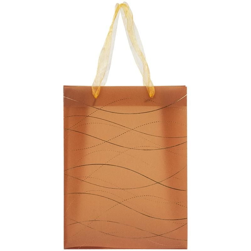 Пакет подарунковий 25*19 см з шимером Waves, помаранчевий (12 шт/уп) 8503-29 Axent