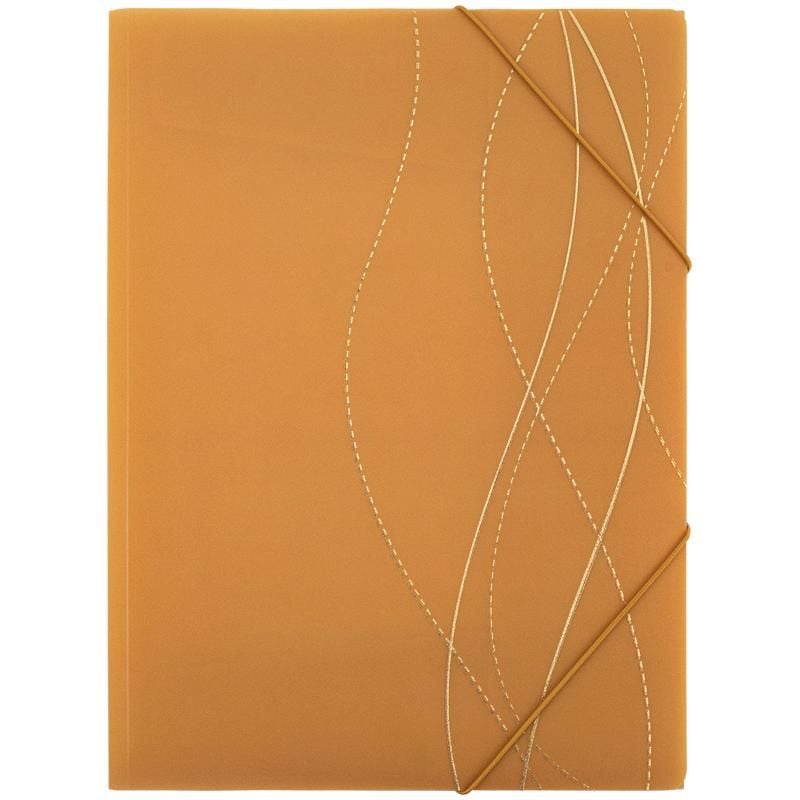 Папка на гумках А4 з шимером Wave помаранчева (12 шт/уп) 1509-40 Axent