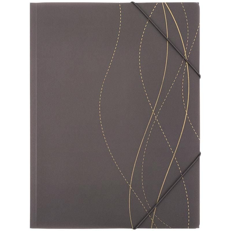 Папка на гумках А4 з шимером Wave коричнева (12 шт/уп) 1509-43 Axent