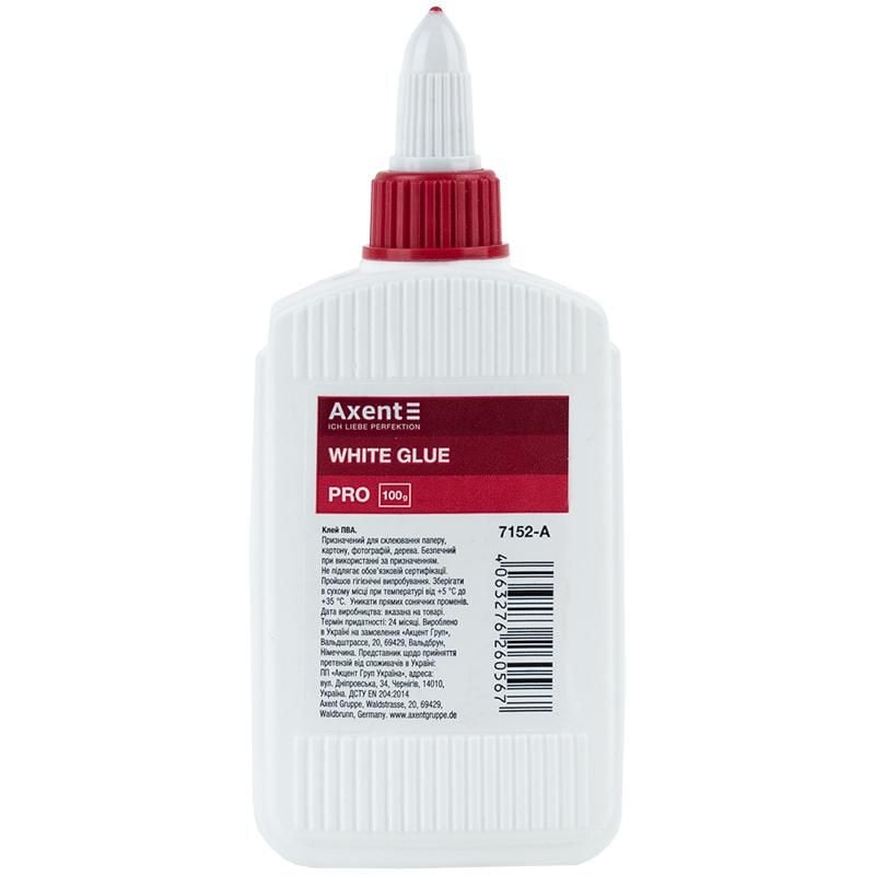 Клей ПВА PRO 100 мл (98 шт/ящ) 7152 Axent