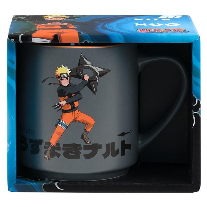 Чашка керамічна 350 мл Naruto сіра NR25-215-1 Kite