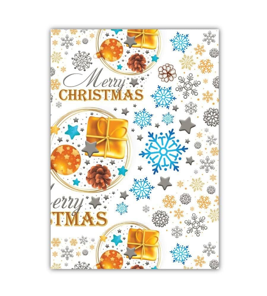 Папір пакувальний 70*100 см 90 г/м Новорічний 603945 Китай