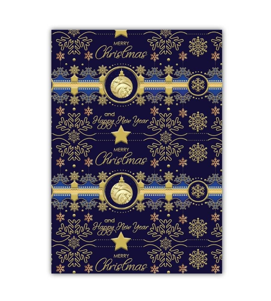 Папір пакувальний 70*100 см 90 г/м Новорічний 603945 Китай