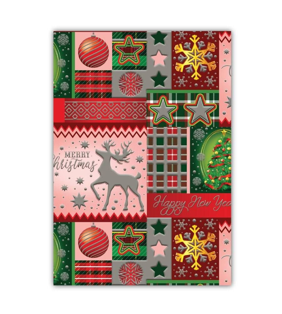 Папір пакувальний 70*100 см 90 г/м Новорічний 603945 Китай