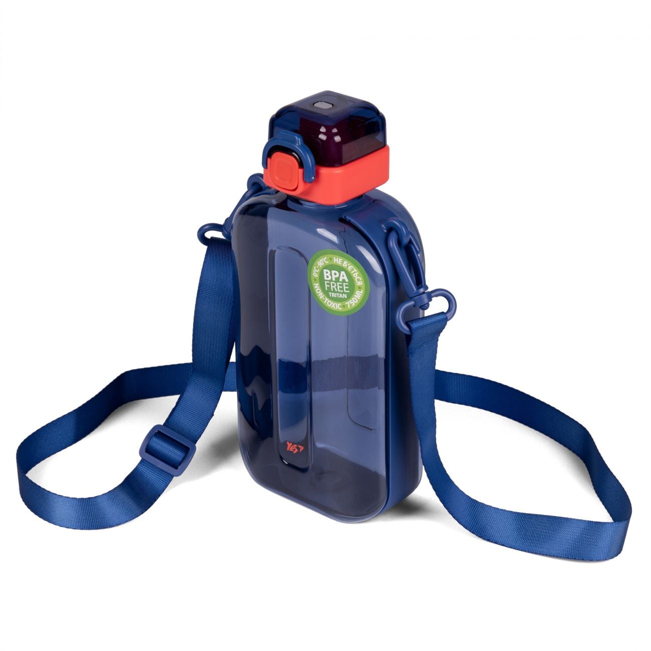 Пляшка-фляга для води 750 мл синьо-червона 708197 YES!
