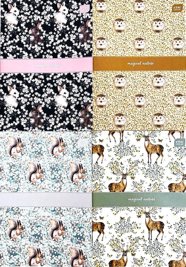 Блокнот А5 євроформат скоба 32 арк клітинка м'яка обкл 276193 INTERDRUK