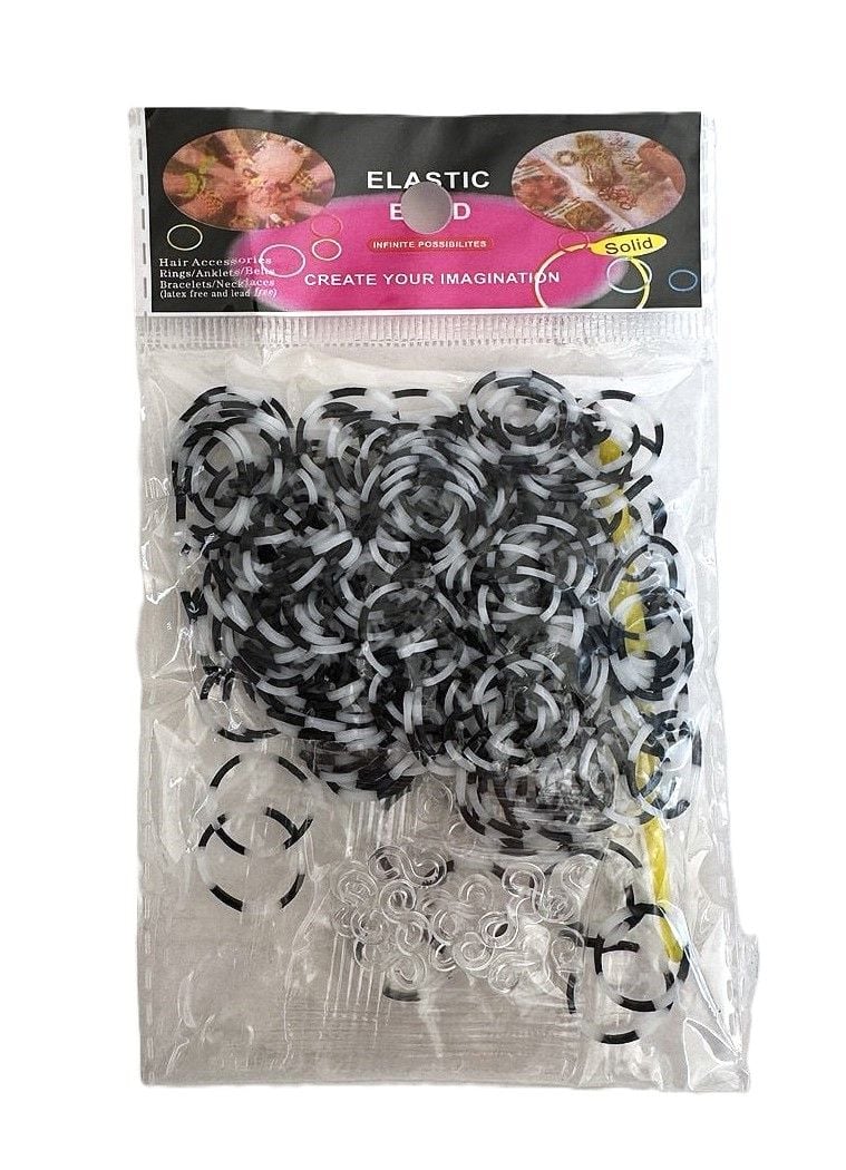 Резинки для плетіння, асорті кол полосаті (12 пач/уп) RS-7 (RS-0236) Імпорт