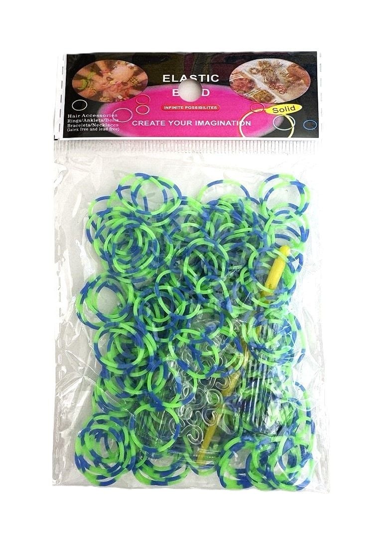 Резинки для плетіння, асорті кол полосаті (12 пач/уп) RS-7 (RS-0236) Імпорт