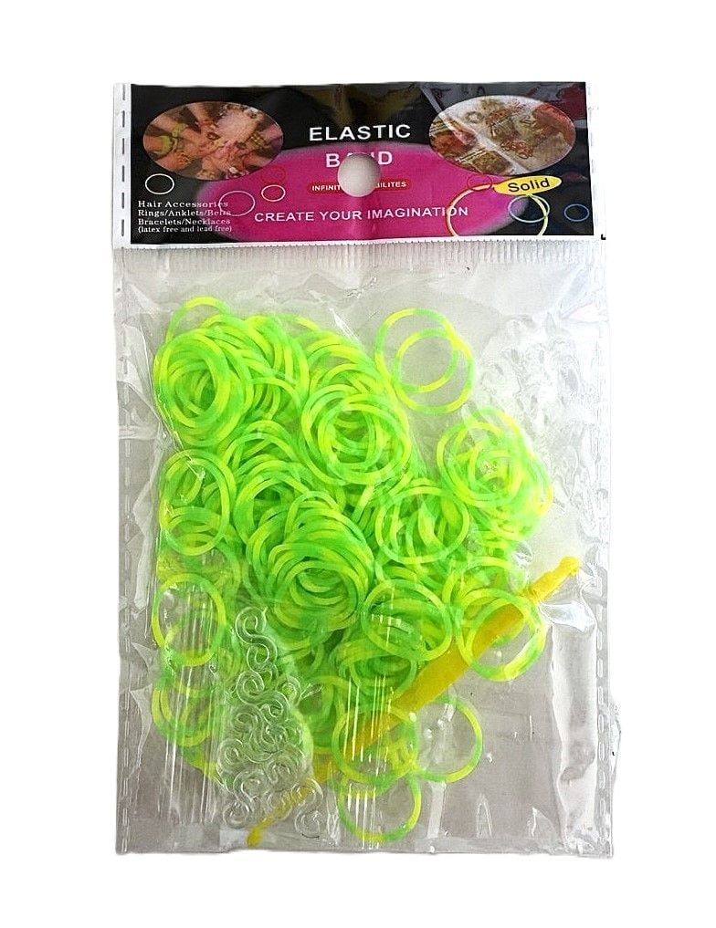 Резинки для плетіння, асорті кол полосаті (12 пач/уп) RS-7 (RS-0236) Імпорт