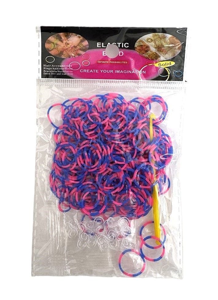 Резинки для плетіння, асорті кол полосаті (12 пач/уп) RS-7 (RS-0236) Імпорт