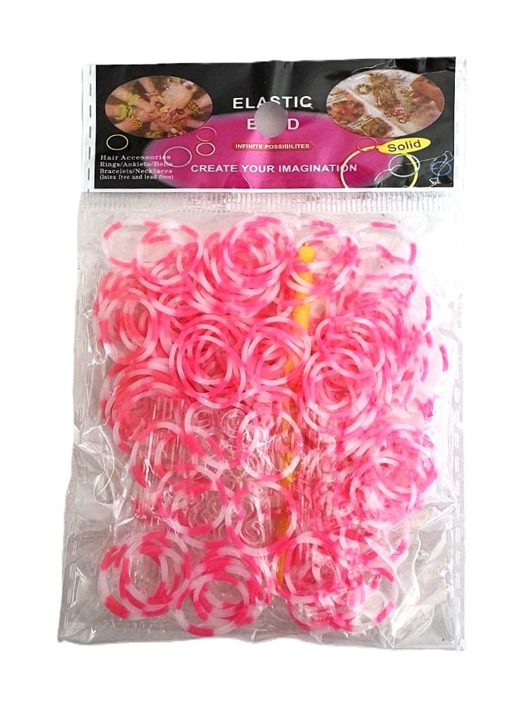 Резинки для плетіння, асорті кол полосаті (12 пач/уп) RS-7 (RS-0236) Імпорт