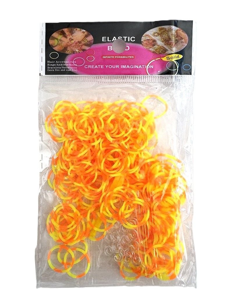 Резинки для плетіння, асорті кол полосаті (12 пач/уп) RS-7 (RS-0236) Імпорт