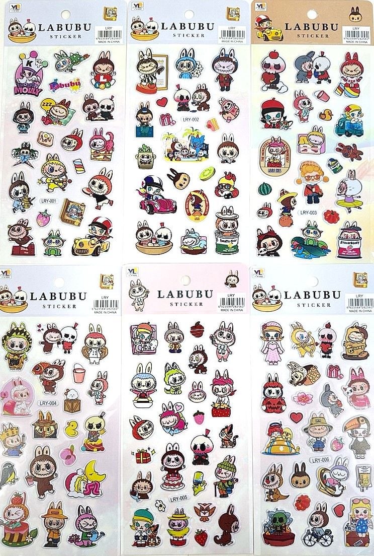 Наліпки Labubu (12 шт/уп) 762831ML (LRY) Імпорт