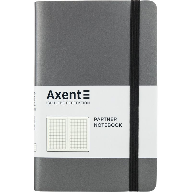 Блокнот Partner Soft 125*195 мм 96 арк кліт сіра 8206-15 Axent