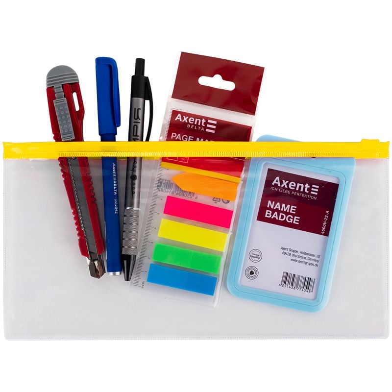 Папка на zip-застібці DL zip-lock жовта 1409-26 Axent