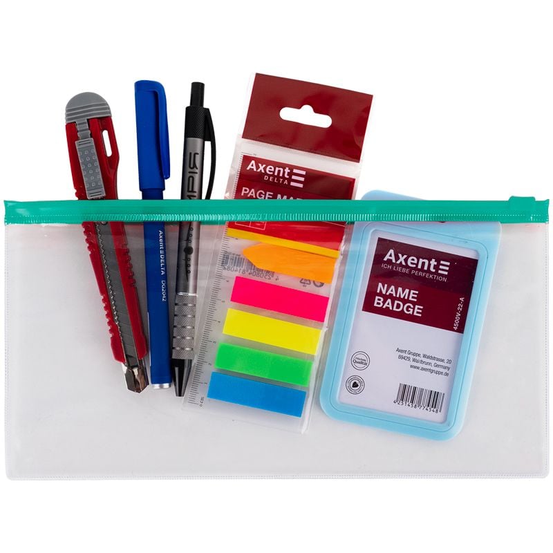 Папка на zip-застібці DL zip-lock зелена 1409-25 Axent