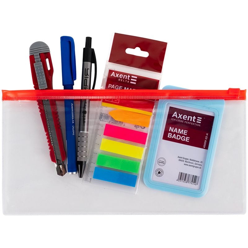 Папка на zip-застібці DL zip-lock червона 1409-24 Axent