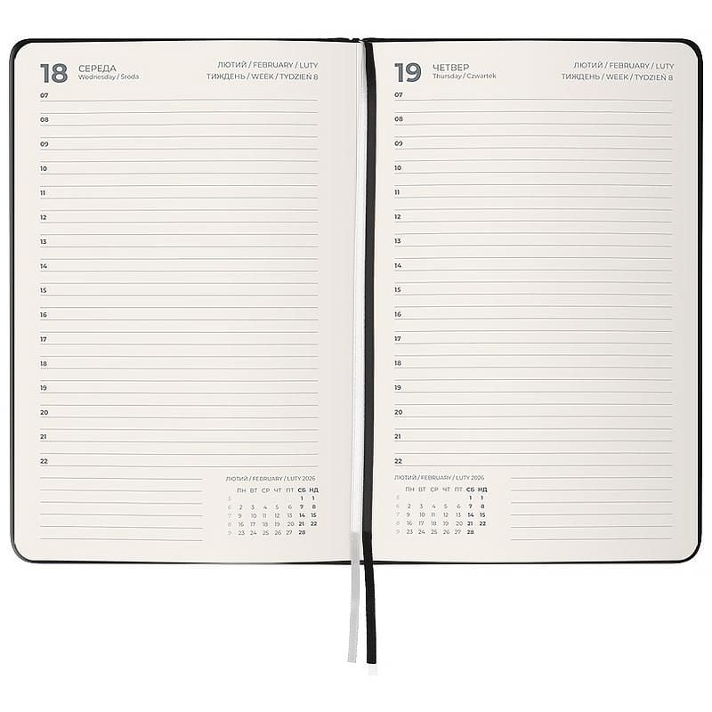 Блокнот щоденник 2026 Partner Strong 145*210 мм чорний 8819-26-01 Axent