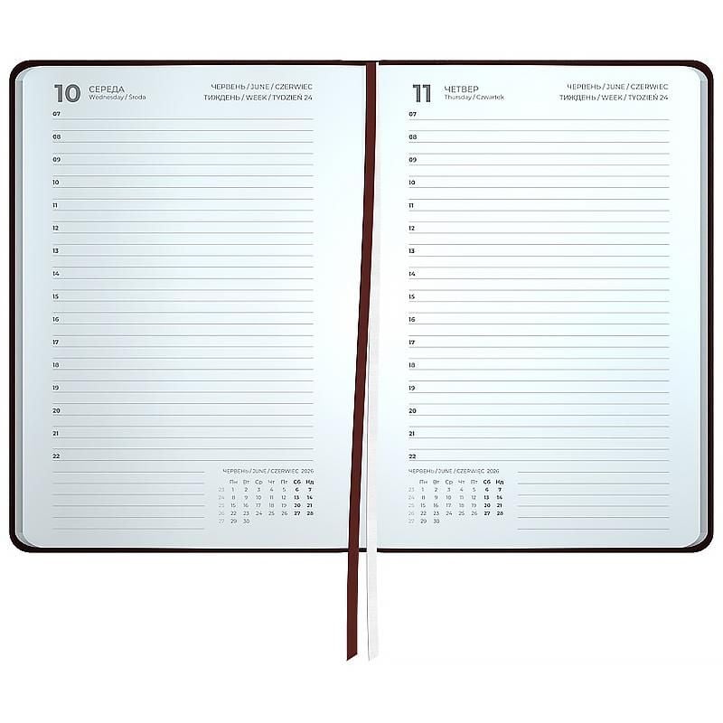 Блокнот щоденник 2026 Partner Traces 145*210 мм коричневий 8829-26-3 Axent