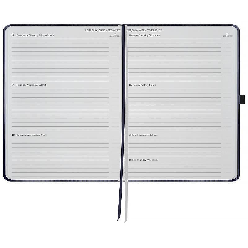 Блокнот Щотижневик 2026 Grand Lines 195*255 мм синій 8531-26-02 Axent