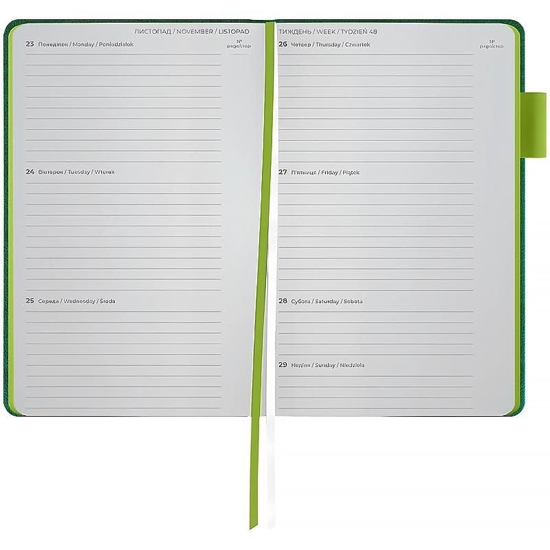 Блокнот Щотижневик 2026 Partner Soft Muse 125* 195 мм зелений 8527-26-2 Axent