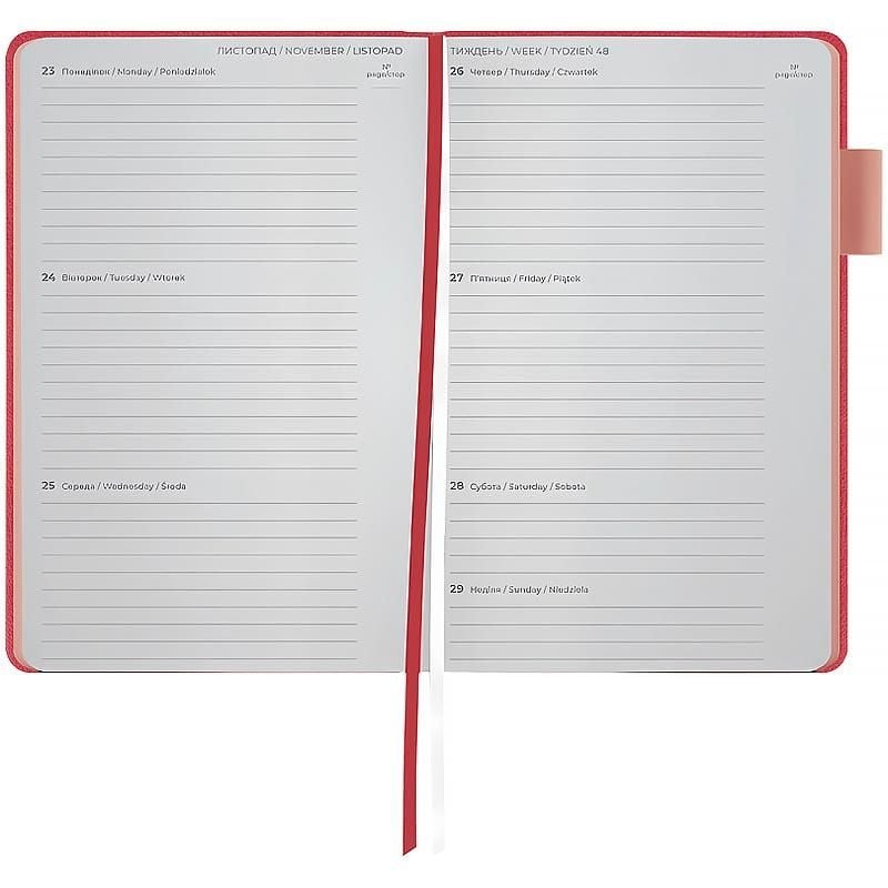 Блокнот Щотижневик 2026 Partner Soft Muse 125* 195 мм рожевий 8527-26-1 Axent