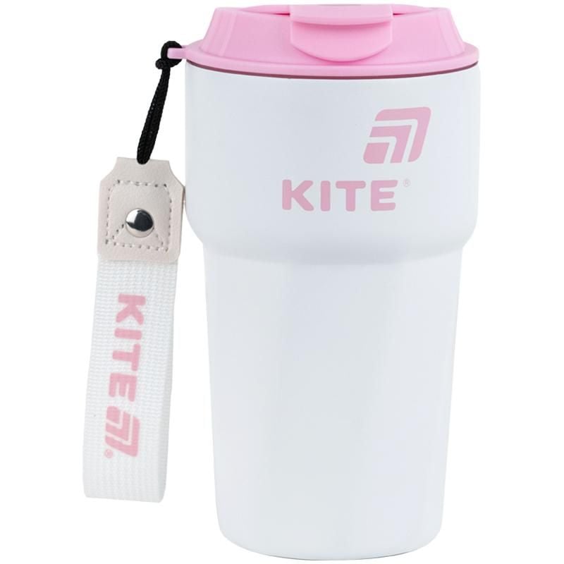 Термокружка 450 мл біло-рожева K25-1220-3 Kite