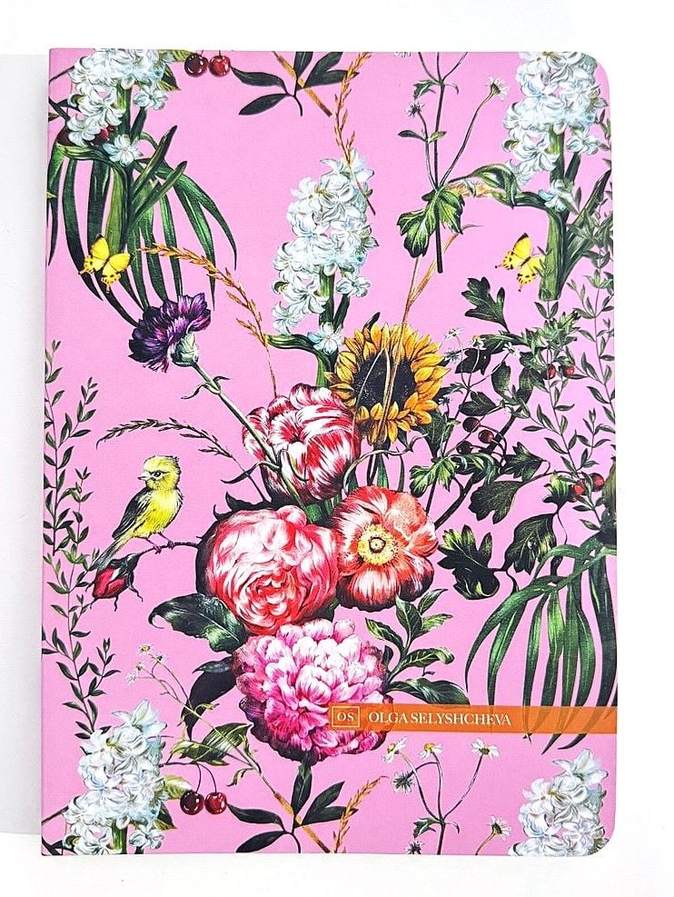 Блокнот А5 записна книга 80 арк кліт OS рожева 8700-11 Axent