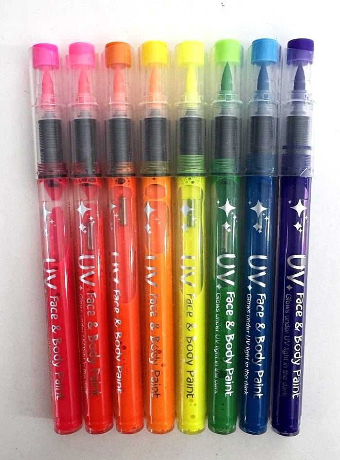 Фарби для обличчя світяться в ультрафіолеті 8 кол AW.1604 (SA-0418) Імпорт