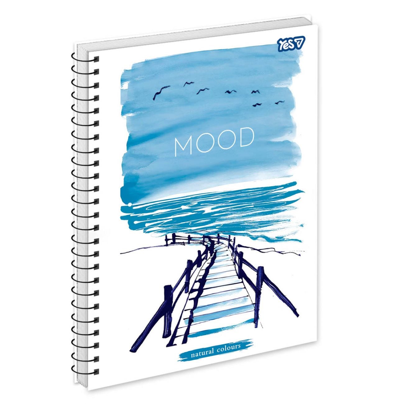 Блокнот Книга А4 на пружині 80 арк кліт Mood 152377 YES!