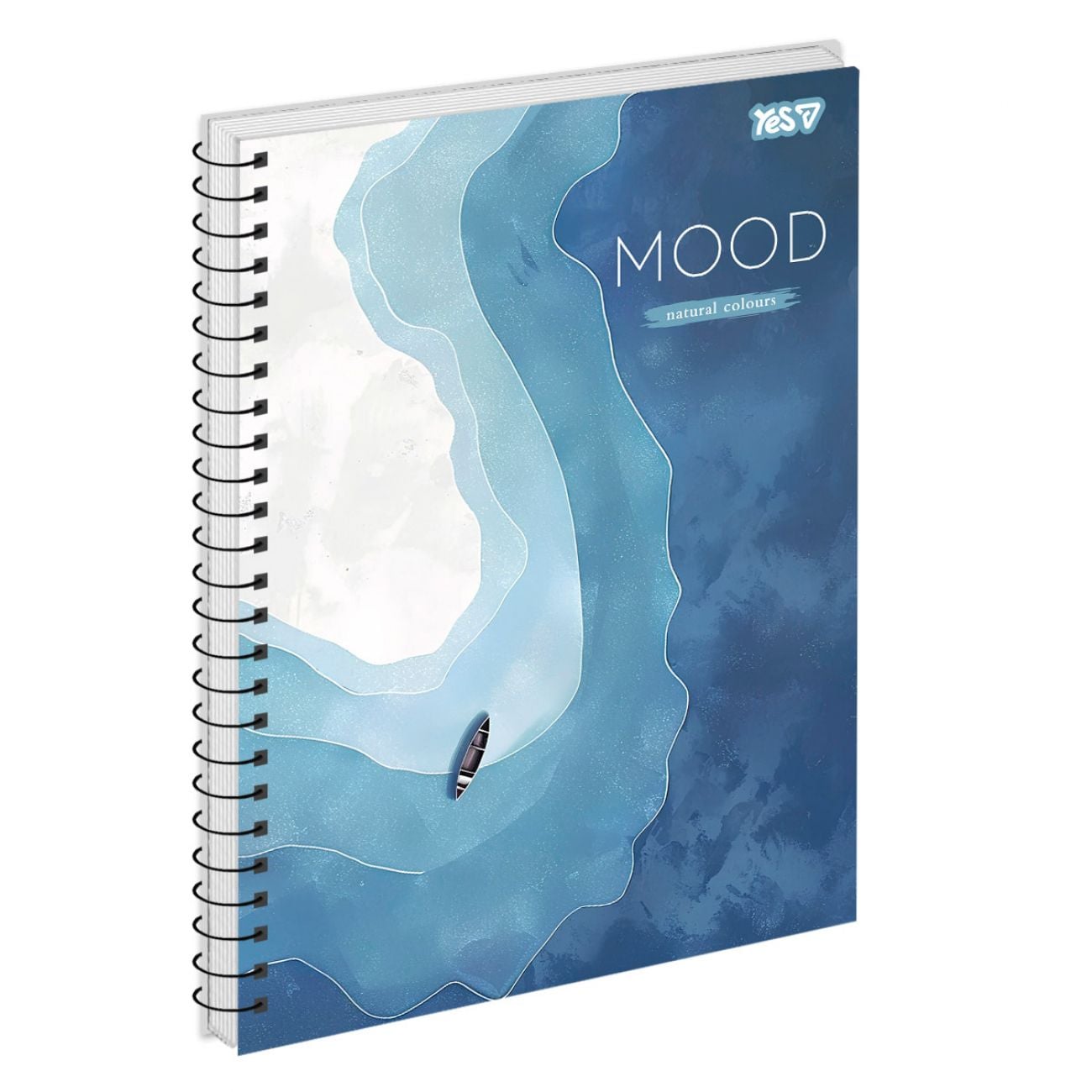 Блокнот Книга А4 на пружині 80 арк кліт Ocean Breeze 152454 YES!