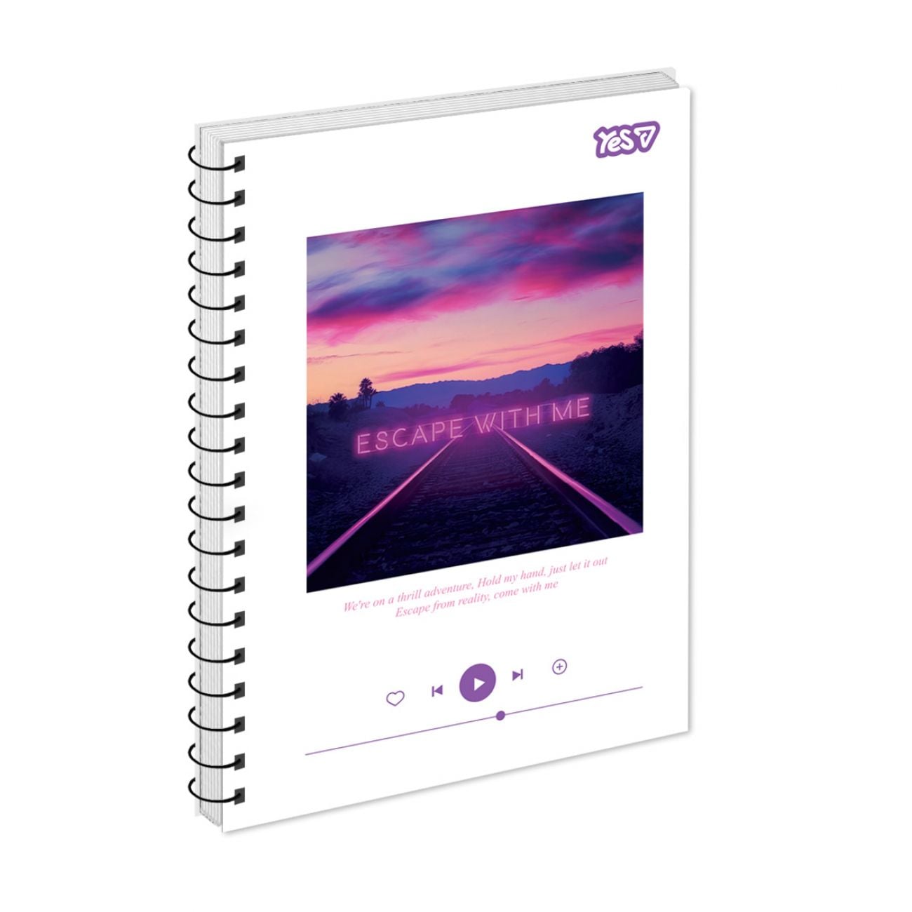 Блокнот А5 на пружині 80 арк кліт Neon Horizon 152444 YES!