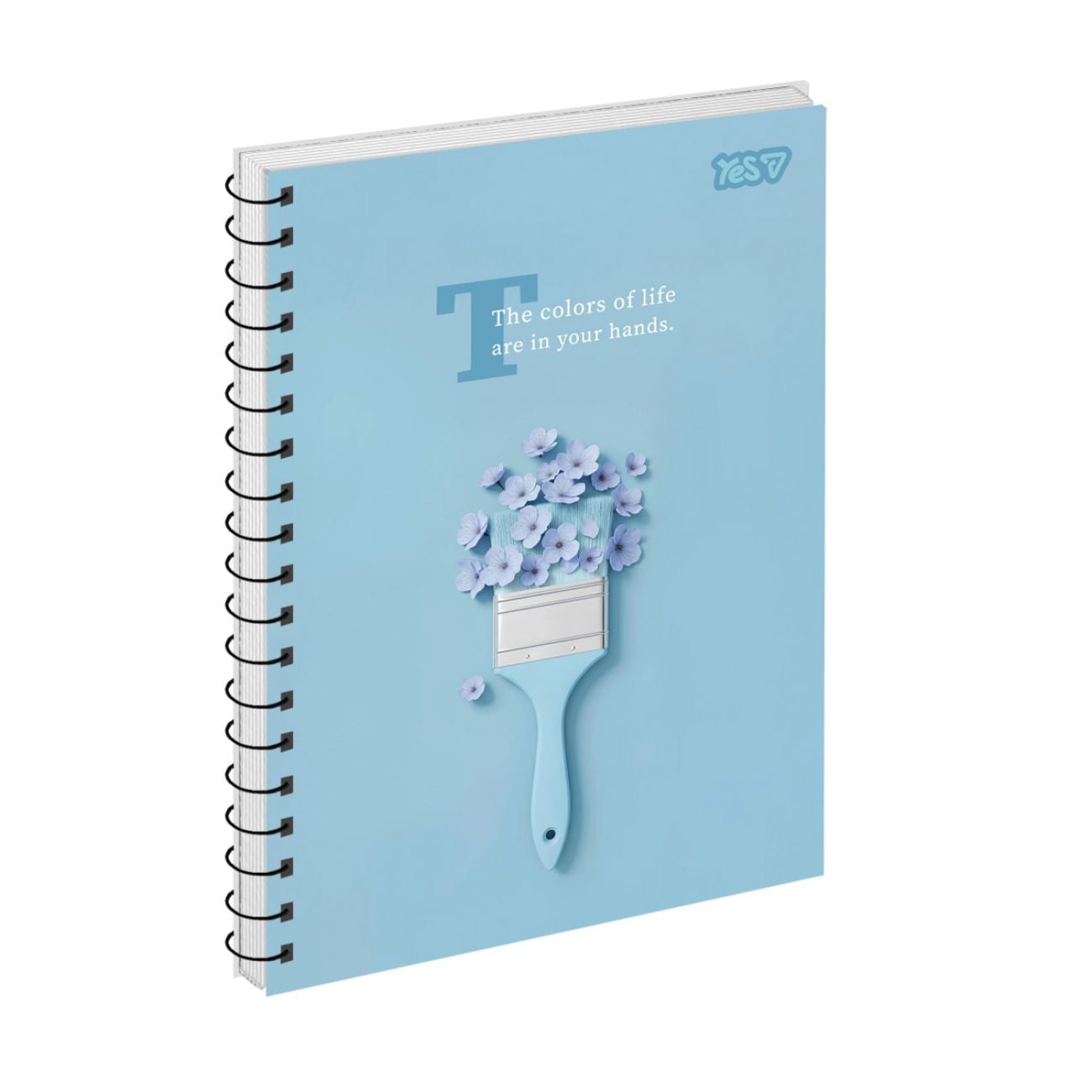 Блокнот А5 на пружині 80 арк кліт Фарби життя. Блакитний 152446 YES!
