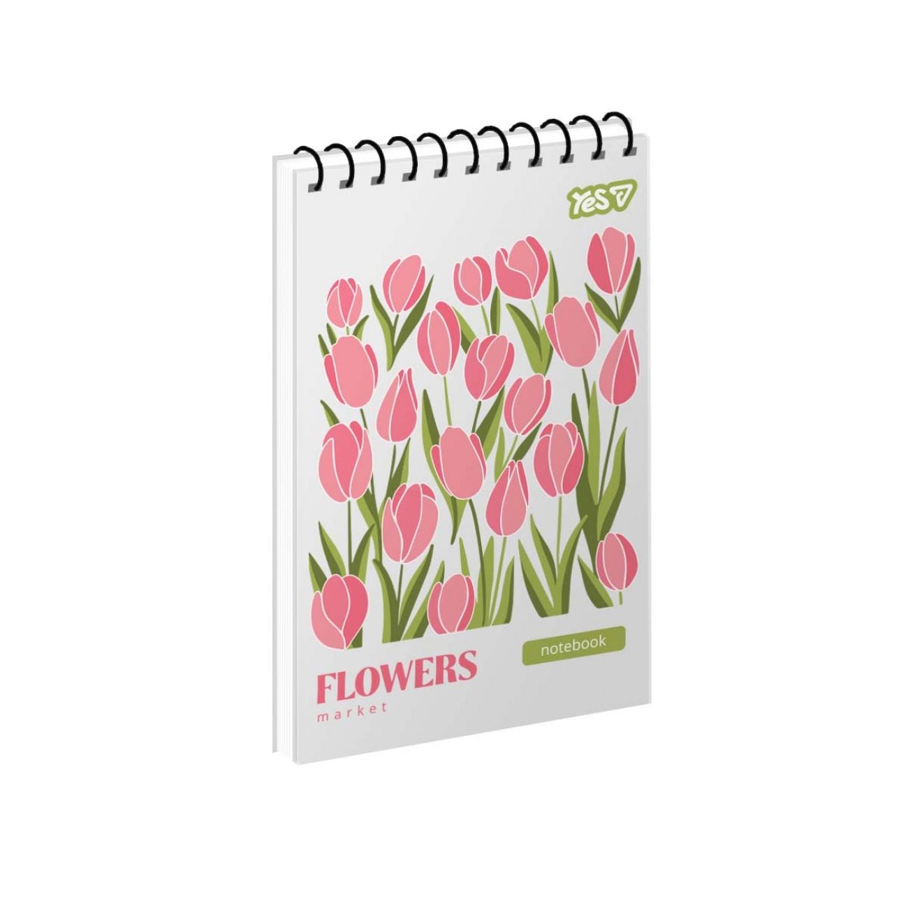 Блокнот А6 на пружині 80 арк кліт Flowers. Soft Petals 152493 YES!