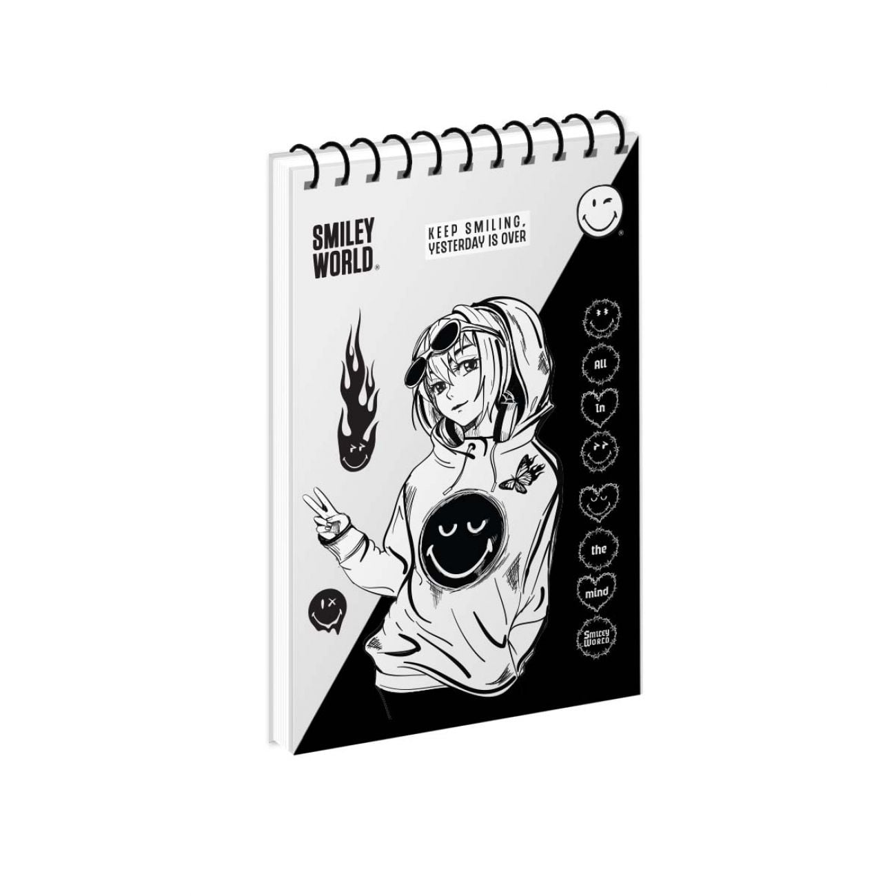 Блокнот А6 на пружині 80 арк кліт Smailey Model 152468 YES!