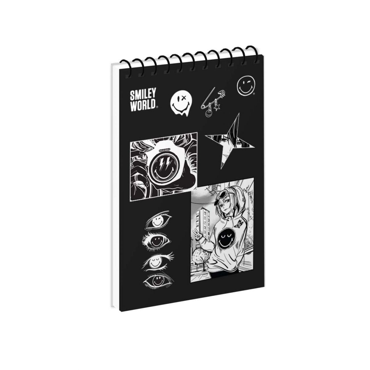 Блокнот А6 на пружині 80 арк кліт Smailey Stay Real 152469 YES!