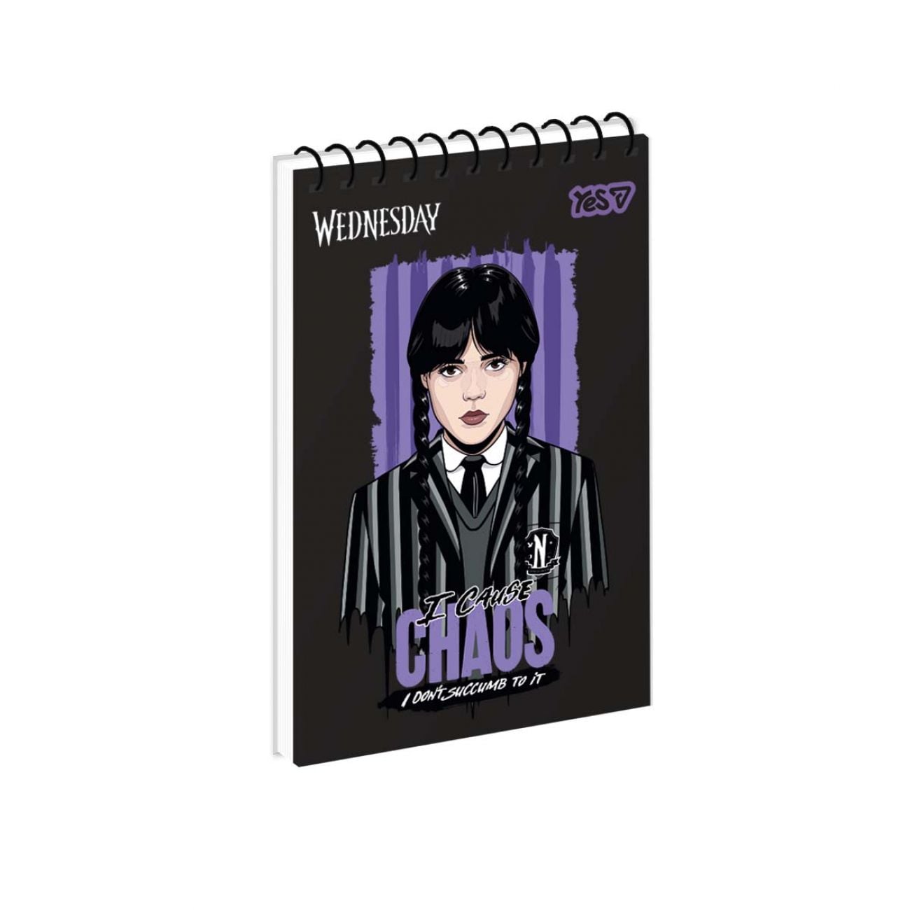 Блокнот А6 на пружині 80 арк кліт Wednesday. Chaos 152326 YES!