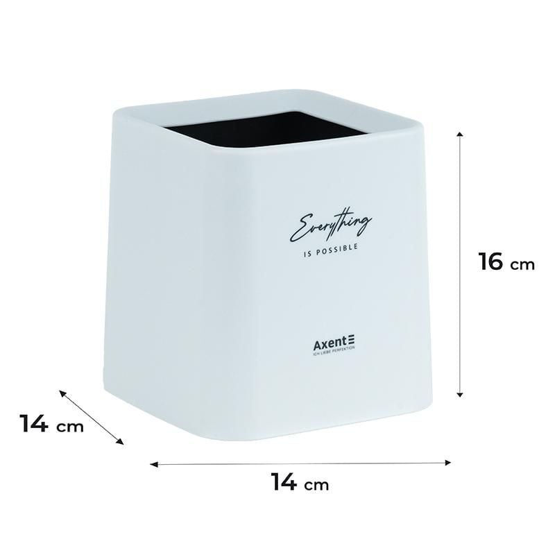 Набір настільний Контейнер для сміття квадратний білий 2132-21 Axent
