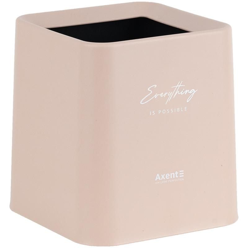 Набір настільний Контейнер для сміття квадратний персиковий 2132-42 Axent