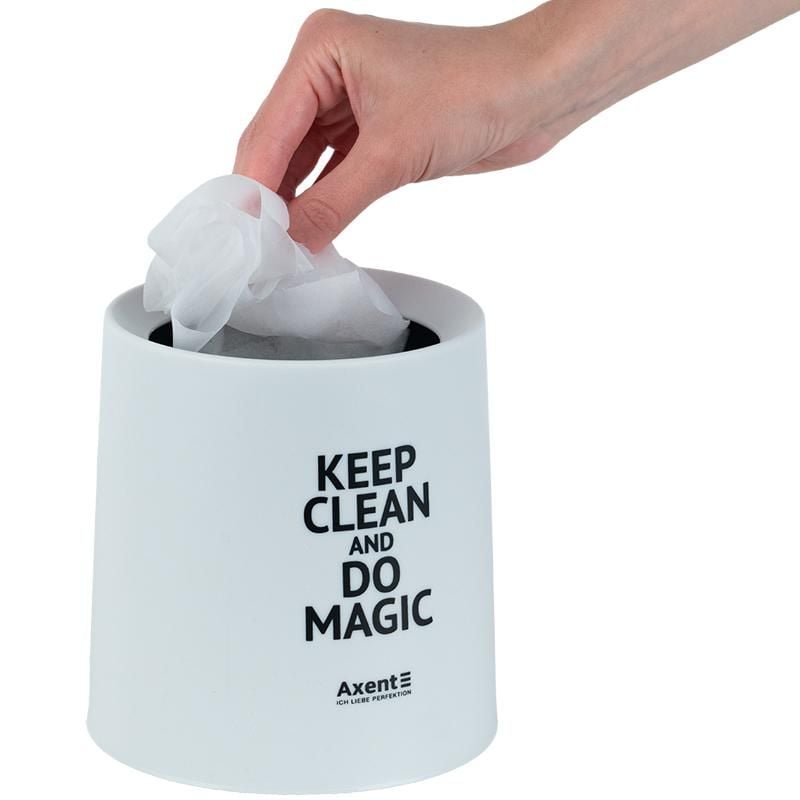 Набір настільний Контейнер для сміття круглий білий 2131-21 Axent
