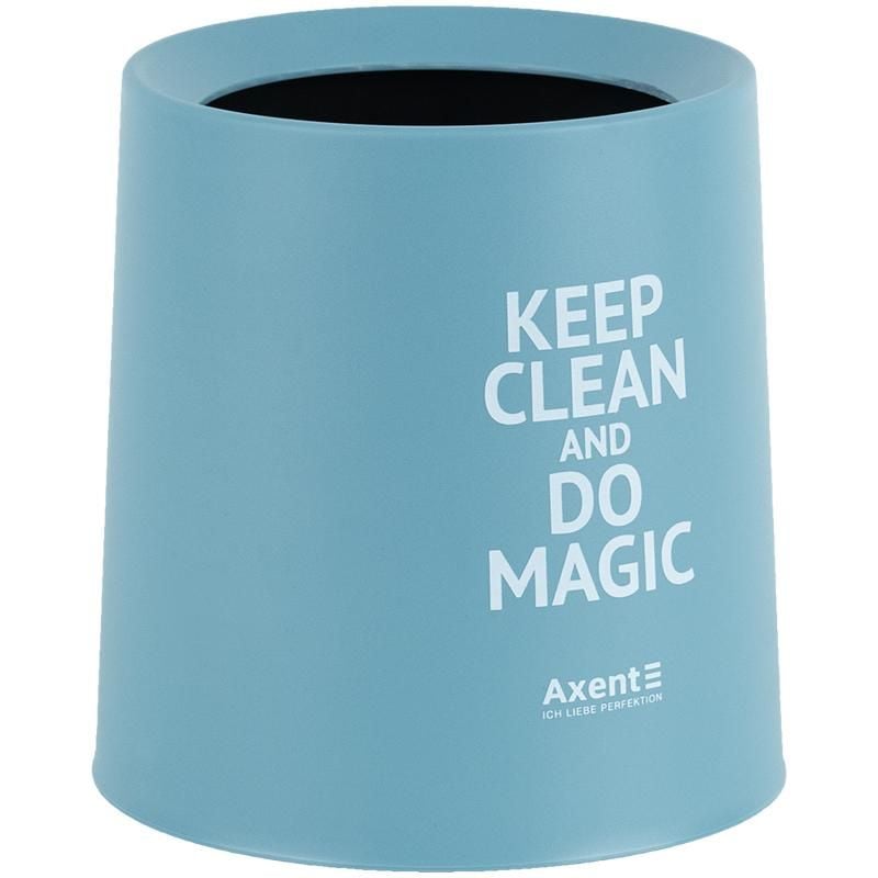Набір настільний Контейнер для сміття круглий блакитний 2131-07 Axent