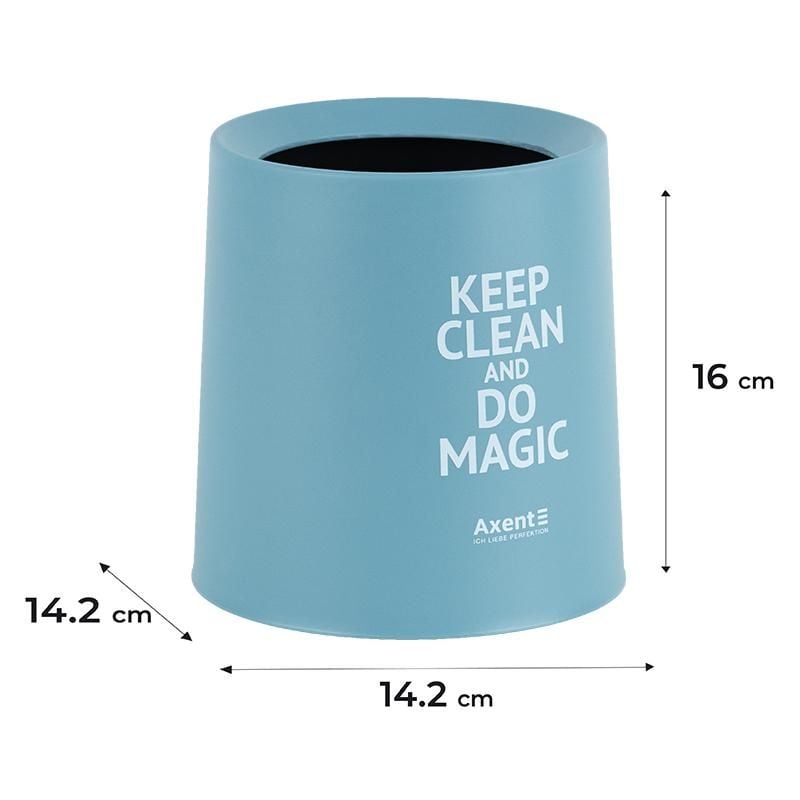 Набір настільний Контейнер для сміття круглий блакитний 2131-07 Axent