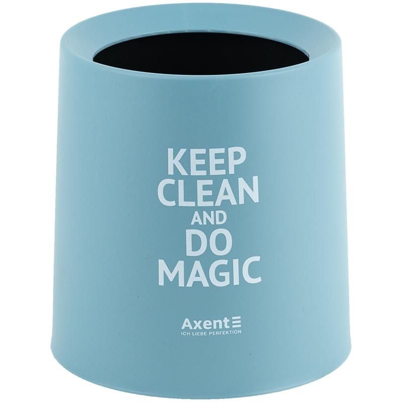 Набір настільний Контейнер для сміття круглий блакитний 2131-07 Axent
