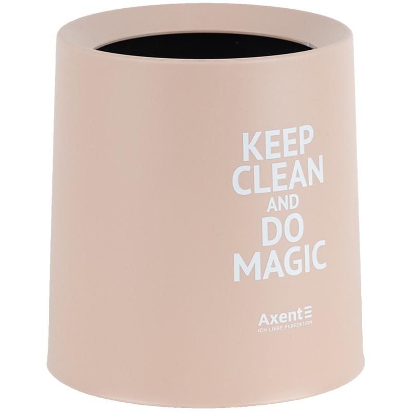 Набір настільний Контейнер для сміття круглий персиковий 2131-42 Axent