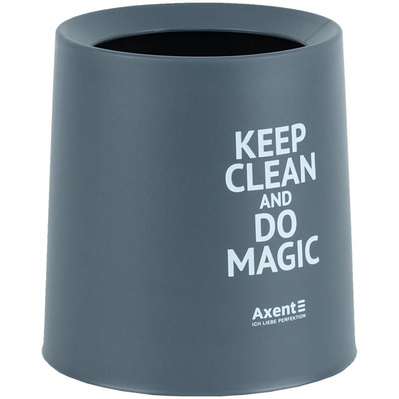 Набір настільний Контейнер для сміття круглий сірий 2131-03 Axent