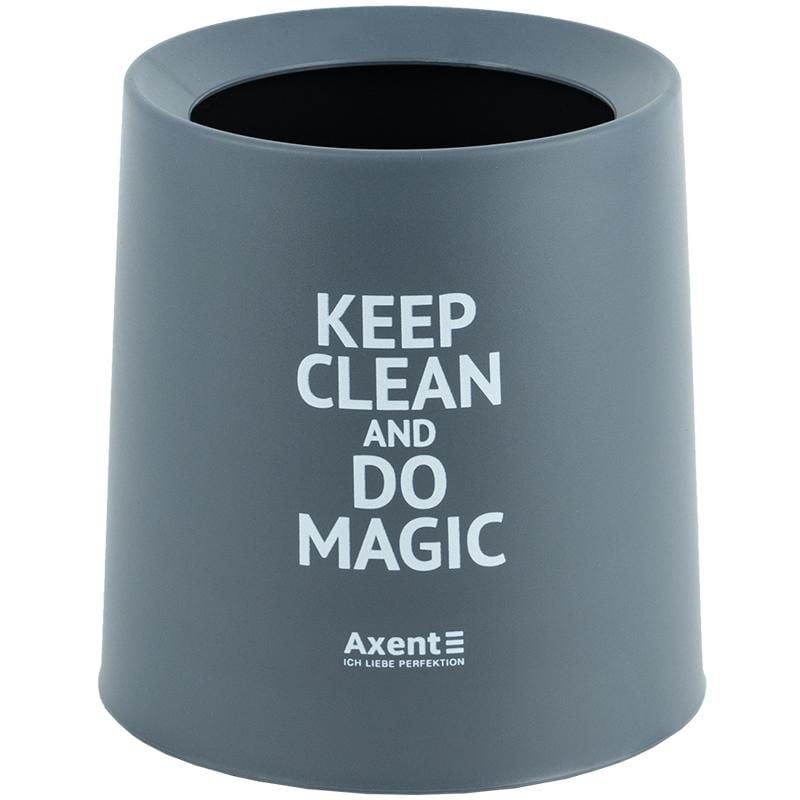 Набір настільний Контейнер для сміття круглий сірий 2131-03 Axent